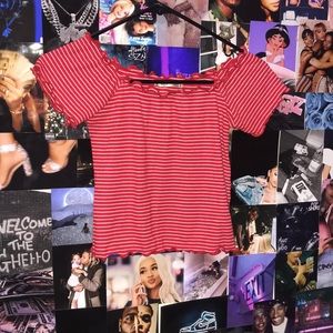 Cropped Off The Shoulder Shirt